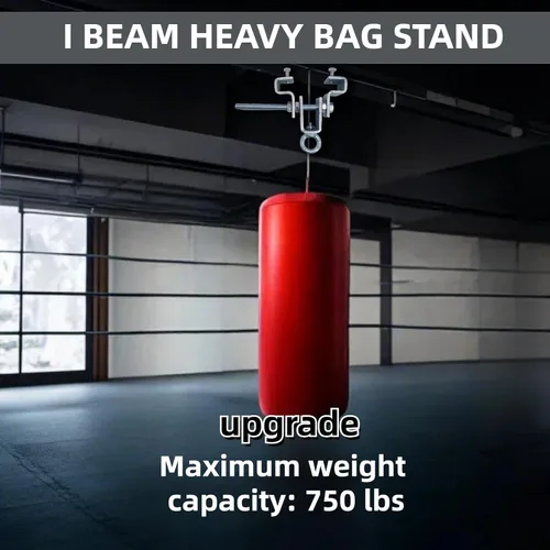 Miniatura 5 de Soporte para bolsa pesada I-Beam Soporte de boxeo resistente fácil de instalar, abrazaderas de acero para bolsas pesadas, abrazaderas de acero