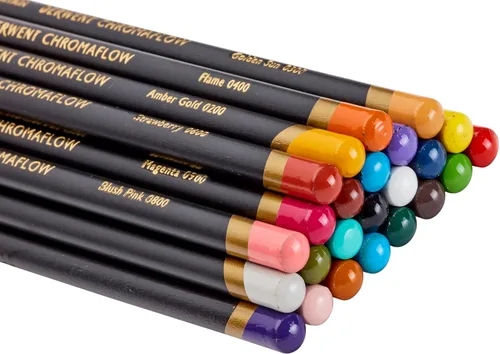 Miniatura 4 de Derwent Chromaflow 2305857 - Lápices de colores, juego de 24 unidades, ideales para regalos de vacaciones, núcleo de 0.157 in de ancho, multicolor