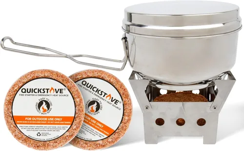 Miniatura 10 de Kit de cocina de emergencia portable para campamento. Estufa multigasolina, olla de acero inoxidable y alimentos, ideal pata kits de supervivencia