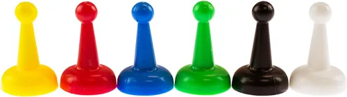 Super Z Outlet Peones multicolor surtidos de 1 pulgada para juegos de mesa, componentes, marcadores de mesa, artes y manualidades, paquete de 24