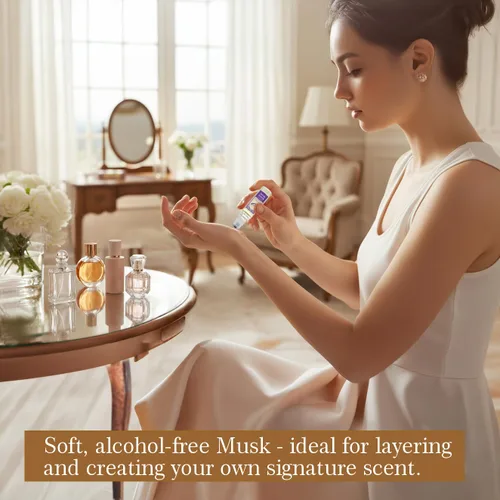 Miniatura 4 de Zoha White Musk Perfumes enrollables para mujeres y hombres Aceite de perfume fresco sin alcohol Fragancia de larga duración