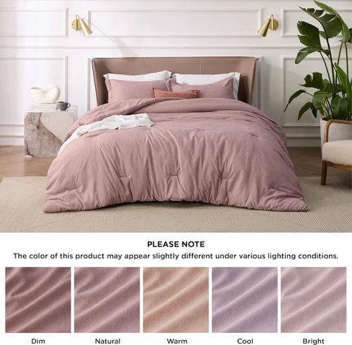 Miniatura 127 de Bedsure Juego de edredón Twin/Twin XL, ropa de cama suave beige para todas las estaciones, juego de cama teñido catiónico, 2 piezas, 1 edredón