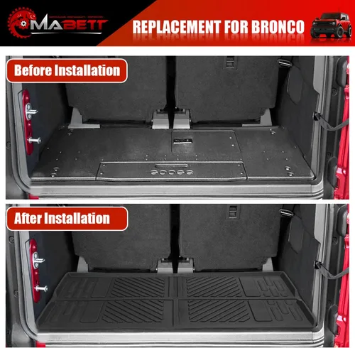 Miniatura 2 de Mabett - Tapete de carga para maletero para Ford Bronco Accesorios 2026 2021-2025 de 2 puertas, material TPE para todo tipo de clima para evitar