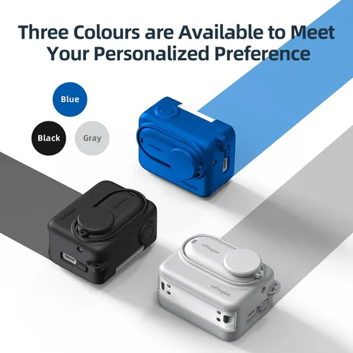 Miniatura 7 de Kit de accesorios compatible con Insta360 GO 3 [Funda de silicona para cámara y tapa de lente] [2 piezas de película protectora de pantalla 3D]
