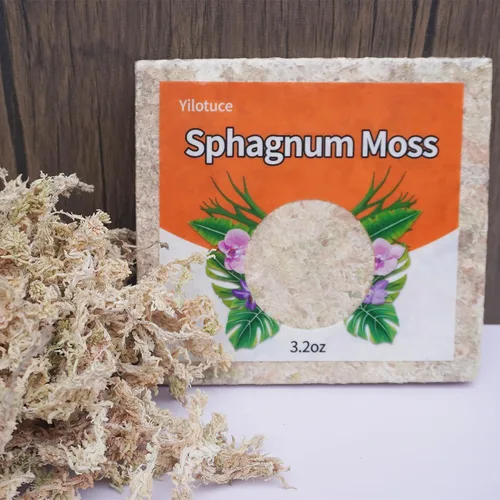 Miniatura 3 de Musgo esfagnum comprimido de 3.2 oz para plantas, musgo esfagnum prémium cuidadosamente seleccionado para orquídeas