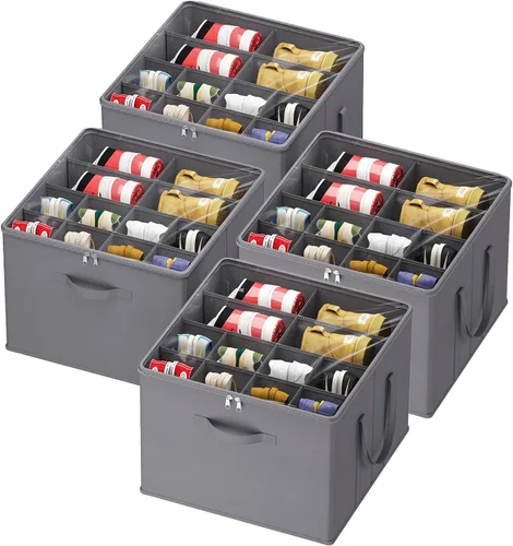 Miniatura 17 de Lifewit Organizador de almacenamiento de zapatos para armario para 12-16 pares, contenedor de almacenamiento grande de tela con cubierta