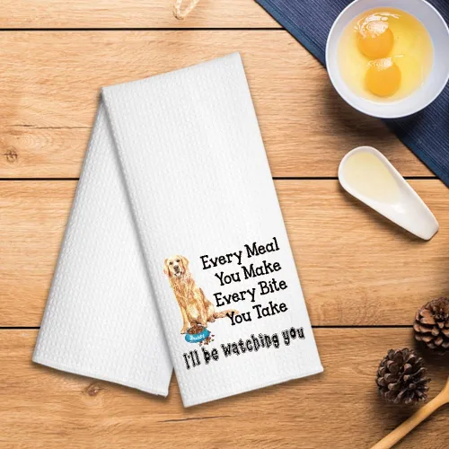 Miniatura 3 de Hafhue Every Meal You Make, Every Bite You Take Funny Golden Retriever toalla de cocina, regalos para mujeres, hermanas, amigas, mamá, tías, esposa