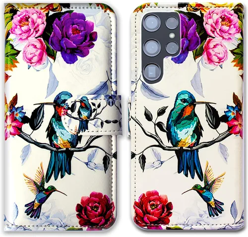 Miniatura 9 de Bcov Funda para Galaxy S22 Ultra, linda libélula de cuero con tapa para teléfono con ranura para tarjetas, soporte para Samsung Galaxy S22 Ultra 5G