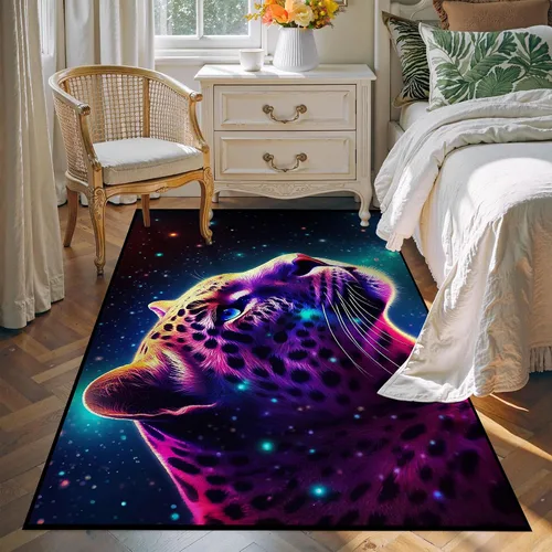 Miniatura 61 de Alfombra de Área Galaxia de 5' x 7', Dormitorio Sala de Estar para Niñas Niños Varones Alfombra Nebulosa Vórtex Tapetes Púrpura Azul Nube galaxy 1
