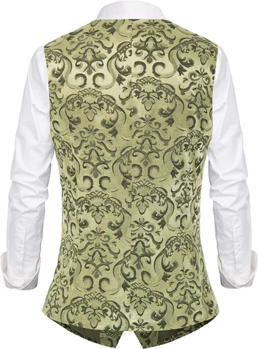 Miniatura 5 de GRACE KARIN Chaleco de chaleco vintage para mujer, vestido steampunk, chaqueta jacquard
