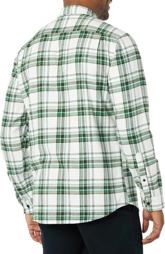 Miniatura 83 de Amazon Essentials Camisas de franela de manga larga para hombre, corte ajustado, a cuadros con botones