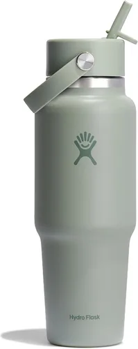 Miniatura 52 de Hydro Flask Botella de agua de viaje – Acero inoxidable aislado – Tapa ancha con pitillo, antiderrames, a prueba de fugas en 24 oz Trillium Pink