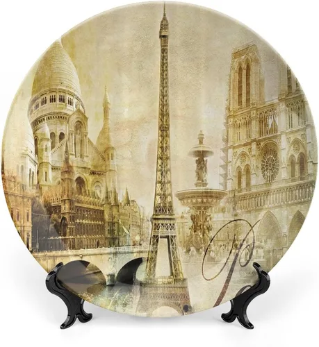 Miniatura 13 de Placa de exhibición de cerámica, placa decorativa decorativa decorativa de cerámica decorativa decorativa decorativa azul marino, textura de Azul