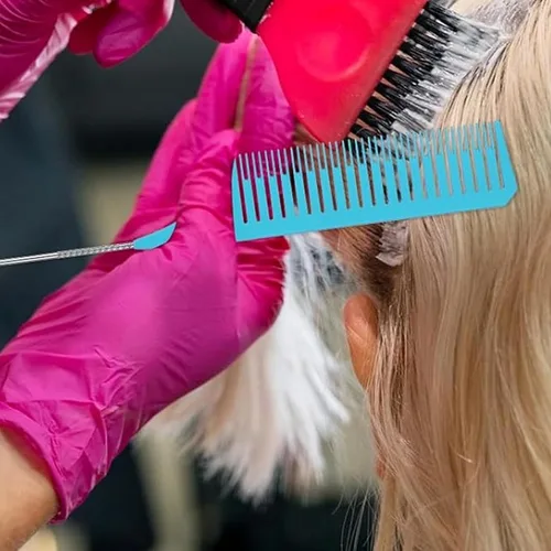Miniatura 5 de 3 peines de peinado, juego de peine de cola de ratón, herramienta de peluquería de tinte para cabello, adecuado para cabellos rizados, peinado