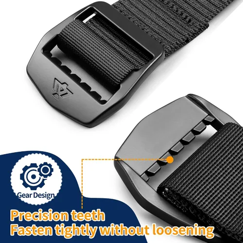Miniatura 4 de Cinturón de nailon para hombre, cinturones tácticos, cinturón de lona transpirable con hebilla