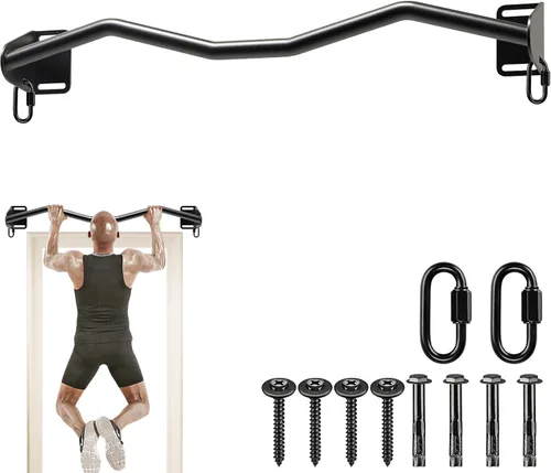 Miniatura 15 de Kipika - Barra de dominadas de gran resistencia para montar en la puerta, barra multifuncional para flexiones, barra de fitness portátil