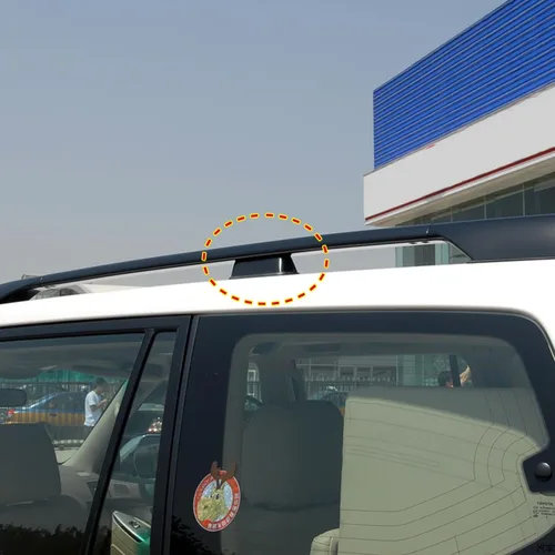 Miniatura 3 de Para Toyota Land Cruiser Prado FJ120 2003-2009 Portaequipajes de techo negro cubierta central accesorio de coche 2 piezas