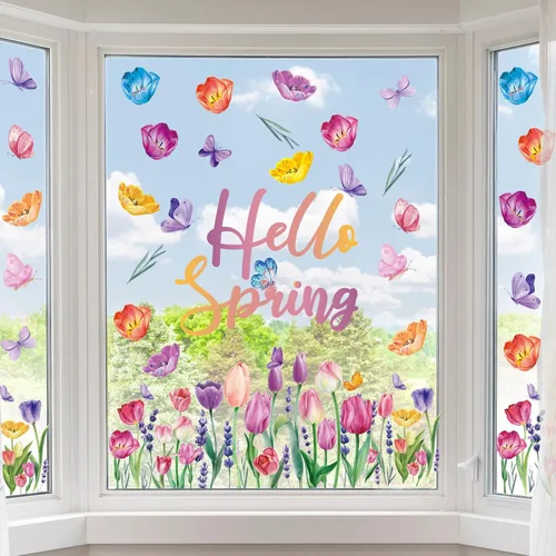 Miniatura 10 de Calcomanías para ventana del día de San Valentín, dulces de San Valentín, calcomanías de corazón para ventana, diseño de corazón para conversación