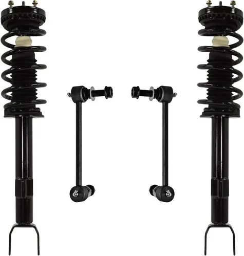 Miniatura 22 de Detroit Axle - Kit de puntales delanteros 2WD para Ford F-150 2005-2008 Lincoln Mark LT 2005-2008, 2 puntales con muelle helicoidal, 2 enlaces
