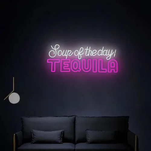 Miniatura 12 de Letrero de neón con texto en inglés «All You Need Is Tequila» de 23 pulgadas, para decoración de pared para el hogar, bar, pub, club