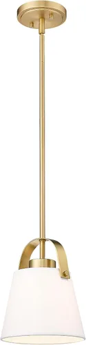 Miniatura 8 de Z-Lite 743P8-MB Z-Studio - Colgante de lino, 1 luz de 60 vatios, negro mate