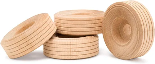 Miniatura 11 de Mini ruedas de madera estilo pisado, 1 pulgada de diámetro, paquete de 100, para manualidades y modelos de automóvil de bricolaje, por Woodpeckers