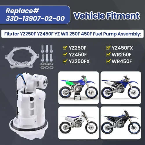 Miniatura 3 de 33D-13907-02-00 Conjunto de bomba de combustible para Yamaha YZ250F YZ450F YZ250FX YZ450FX WR250F WR450F, repuesto de bomba de combustible