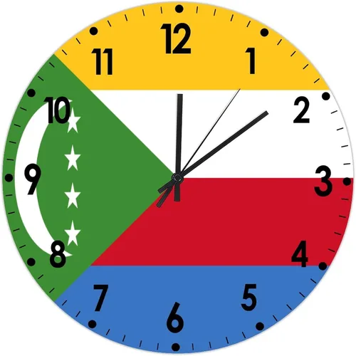 Miniatura 594 de Cheyan Reloj de pared con bandera de Canadá de 12 pulgadas, silencioso, sin tictac, de PVC, funciona con pilas, reloj redondo decorativo, regalo