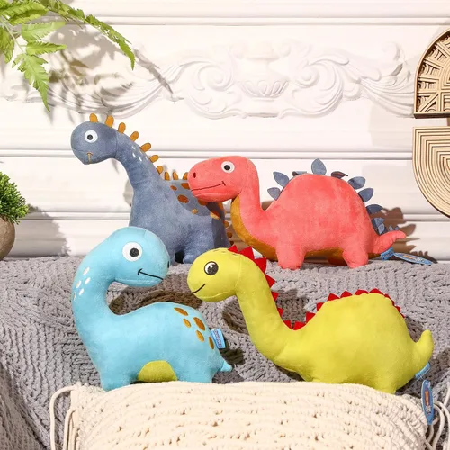 Miniatura 3 de Aoriher Paquete de 4 juguetes de peluche de dinosaurio de 9 pulgadas, adorables juguetes de peluche de dinosaurio para niños, bebés, regalos
