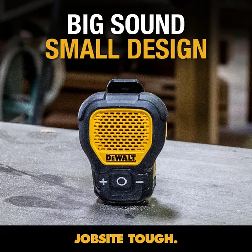 Miniatura 5 de DEWALT Paquete de audio para el sitio de trabajo: auriculares inalámbricos con banda para el cuello y altavoz Bluetooth con clip, batería de 30
