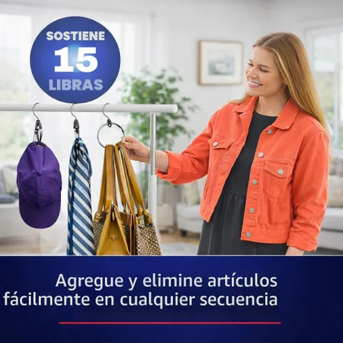 Miniatura 7 de ROLLY HANGER Perchas multiusos para armario, colgador de corbata y cinturón para armario, gran organizador de cinturón que ahorra espacio