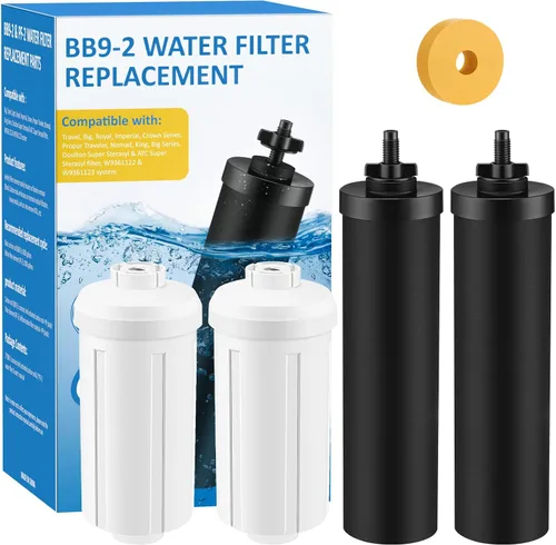 Miniatura 6 de Filtro de agua de repuesto compatible con Berkey, filtros BB9-2 y filtros de fluoruro PF-2 compatibles con Berkey Big, Light, Imperial, Travel