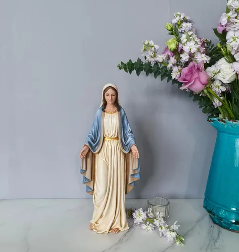 Miniatura 3 de Buildclassic - Estatua católica de la Virgen María de 12.5 pulgadas de alto, con brazos abiertos y brazos abiertos para altar, decoración católica