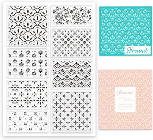 ORIGACH Patrón de fondo Sellos transparentes para hacer tarjetas DIY Scrapbooking álbum de fotos decoración