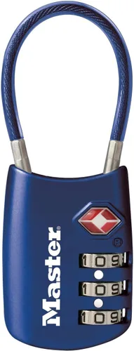 Miniatura 12 de Master Lock 4688D Candado para Equipaje con Combinación Personalizable Aprobado por TSA, 1 Unidad, Plateado