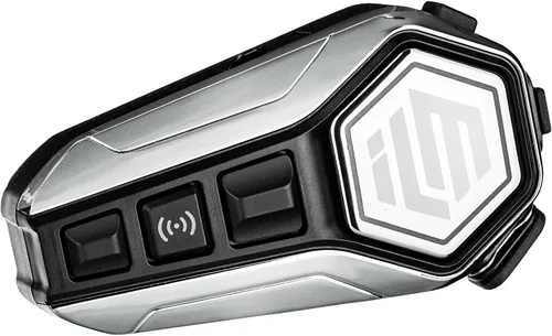 Miniatura 10 de ILM Casco de auriculares Bluetooth para motocicleta, sistema de comunicación de 6,889.8 ft, intercomunicador IP67, impermeable, cancelación de Gris