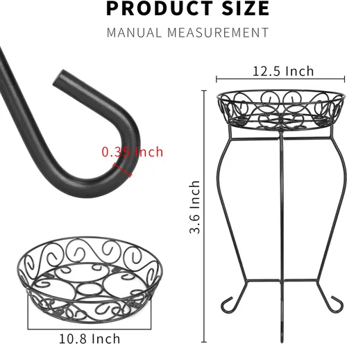 Miniatura 6 de Yimobra Soporte alto para plantas para interiores y exteriores, soporte de metal para plantas de flores de 200 libras, soporte de hierro resistente