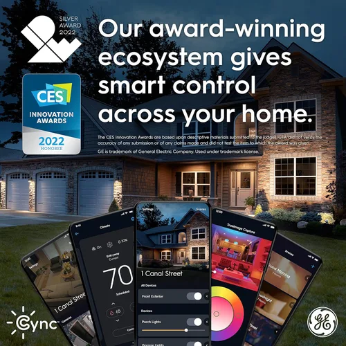 Miniatura 8 de GE Cync Enchufe inteligente interior, control de tomacorriente inteligente, enchufe de salida WiFi, compatible con Matter, funciona con Alexa