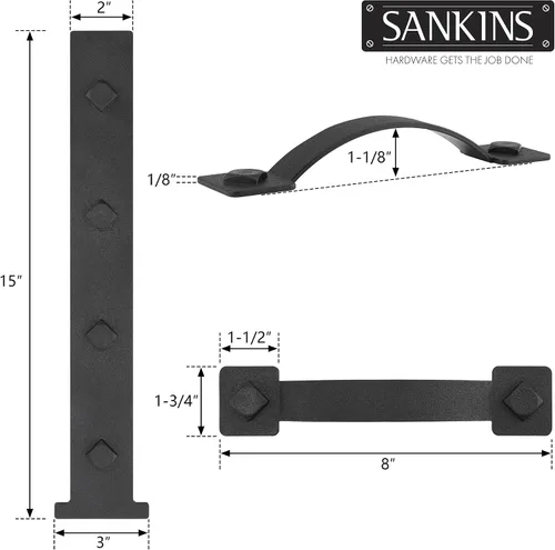 Miniatura 3 de Kit de herrajes magnéticos decorativos para puerta de garaje, atractivas bisagras de imitación, accesorios de decoración, 1 acentos de puerta