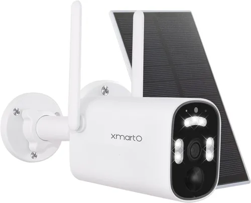 Miniatura 12 de XMARTO Cámara solar inalámbrica para exteriores, 4 PC QHD 4MP Sistema de cámara de seguridad PTZ inalámbrica con 4K 10CH expandible WiFi NVR, carga