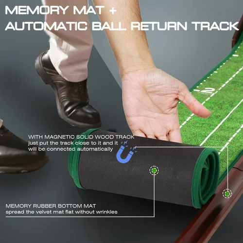 Miniatura 4 de Putting Green Putting Matt para interior Golf Putting Mat - Putting Mat interior con pelota. Mate para práctica de golf, portátil y fácil