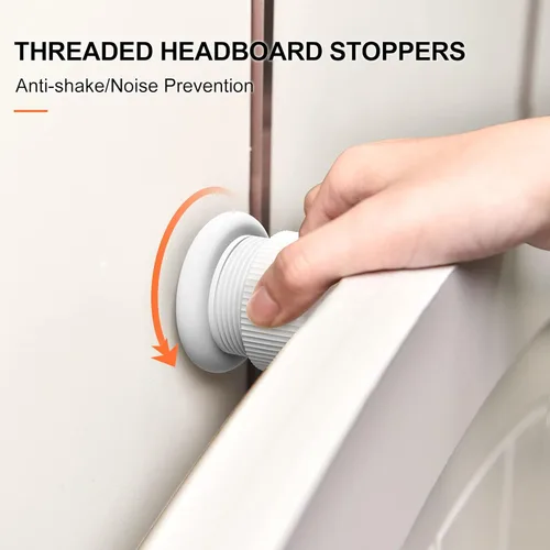 Miniatura 2 de Topes de cabecero, tapón de pared de cama de 1.6 a 2.6 pulgadas, herramienta antivibraciones ajustable, estabilizador de cama para muebles de pared