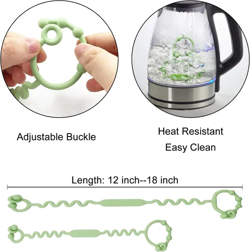 Miniatura 4 de Correas de juguete para bebé, Correas de juguete de silicona para cochecito, Correas de seguridad para juguetes, Correas para taza de aprendizaje