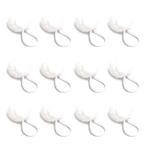 Miniatura 18 de SUSULU Bandas elásticas de pelo sintético de conejo con pompón para mujer, banda de goma con soporte de cola de caballo de 2.0 in, accesorios 6