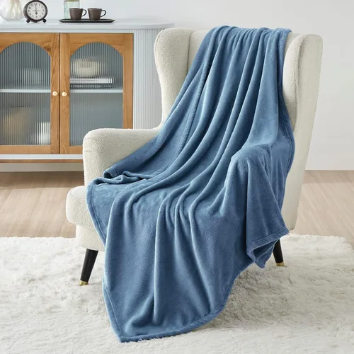Miniatura 35 de Bedsure GentleSoft - Mantas de forro polar azul marino tamaño Queen - Manta de cama azul suave ligera afelpada difusa acogedora microfibra de lujo