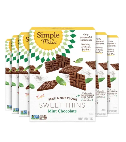 Miniatura 18 de Simple Mills Sweet Thins Cookies, harina de semillas y nueces, miel y canela, sin gluten, apto para paleo, aperitivos saludables, 4.25 onzas