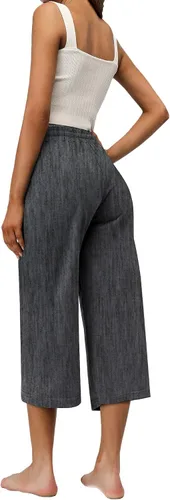 Miniatura 3 de RESHE Pantalones capri de yoga para mujer, holgados, suaves, con cordón, pantalones de entrenamiento casuales con bolsillos