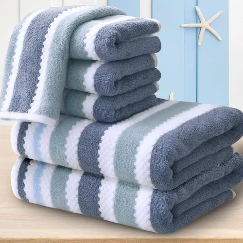 Miniatura 25 de Paños de lavado de algodón para ducha (6 piezas, 13 x 13 pulgadas), de secado rápido, gruesos, absorbentes, toallas faciales suaves para baño, juego