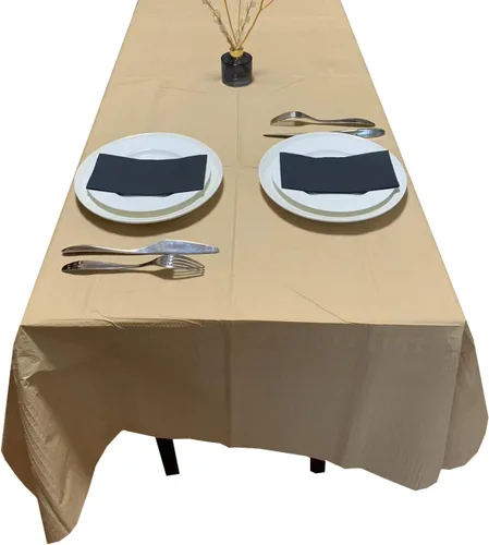 Miniatura 6 de [Paquete de 6] Manteles Cuadrados Negros de 54x54 Pulgadas, Mantel de Mesa de Papel Desechable para Mesas Cuadradas y Redondas, Cubierta de Mesa