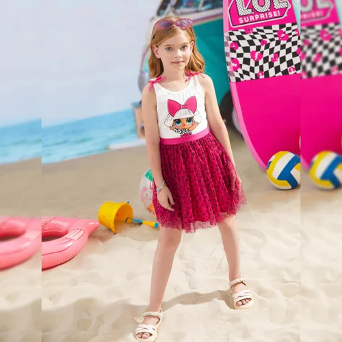 Miniatura 2 de L.O.L. Surprise! Girls Dress Summer Mesh Causal Tutu Princess Dress for Girls 3-10 Years